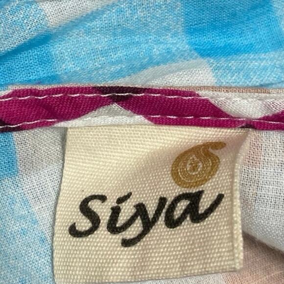 Siya Multicolor Embroidered Sequin Patchworks Checkered Mini A-Line Dress L/XL - Picture 4 of 5